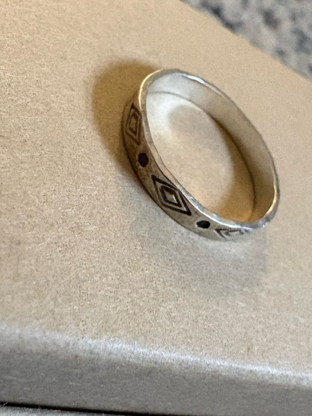 Sterling Silver Stamped Ring